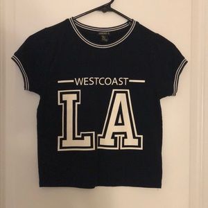 Dark Blue Westcoast LA Crop Top